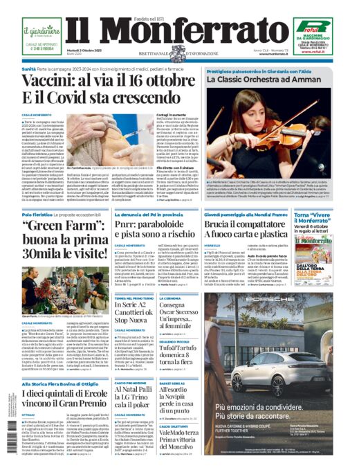 Il Monferrato - Edizione 73 del 03/10/2023